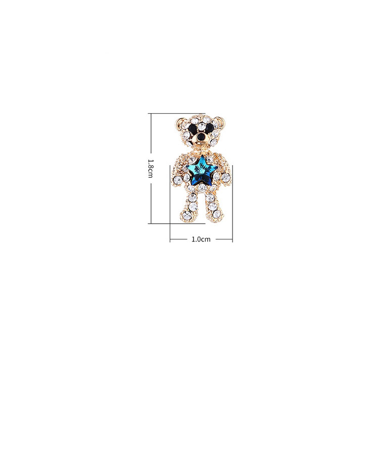 Fashion Color Crystal Pentagram With Diamond Earrings,Stud Earrings