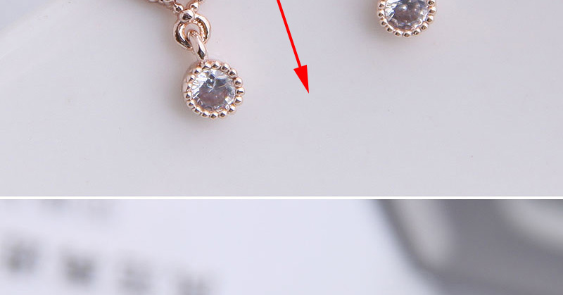 Fashion Silver  Silver Needle Heart Studded Diamond Stud Earrings,Stud Earrings