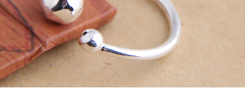 Fashion Silver Beaded Geometric Open Ring,Fashion Rings