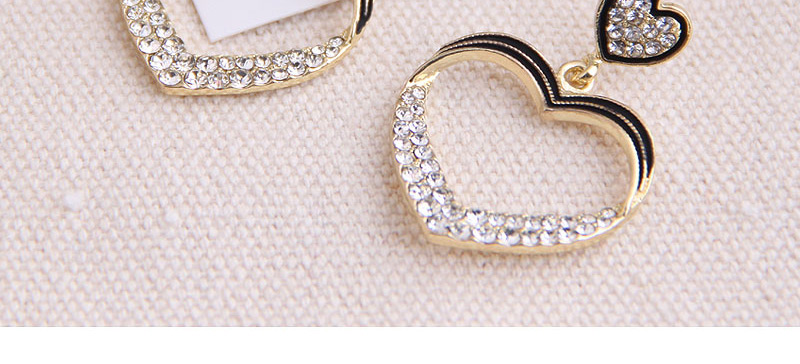 Fashion Golden Love Diamond Stud Earrings,Drop Earrings