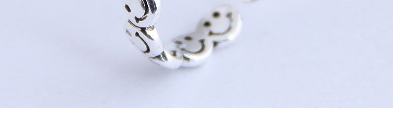 Fashion Silver Smiley Openwork Open Ring,Fashion Rings