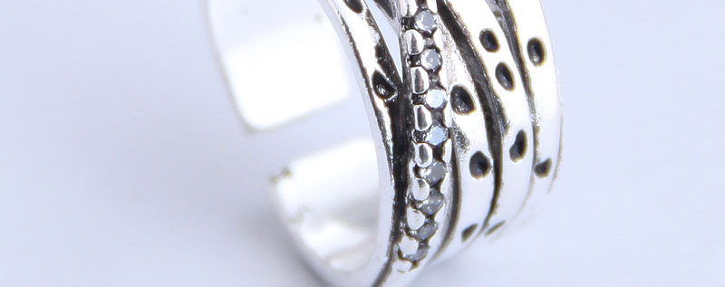 Fashion Silver Cross Geometry Openwork Ring,Fashion Rings