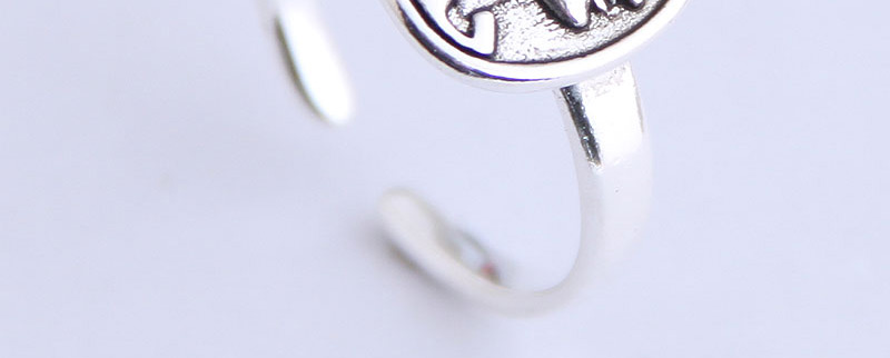 Fashion Silver Geometric Portrait Relief Open Ring,Fashion Rings
