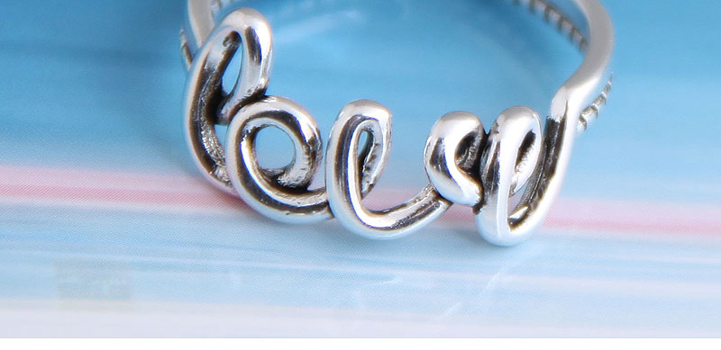 Fashion Silver Letter Cut Open Ring,Fashion Rings