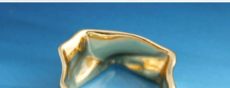 Fashion Golden Open Ring With Irregular Bump,Fashion Rings