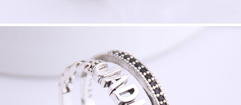 Fashion Silver Letter Woven Openwork Ring,Fashion Rings