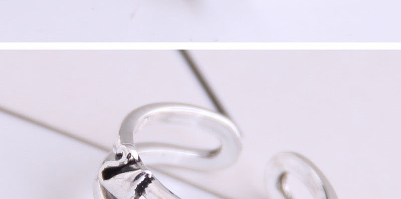 Fashion Silver Letter Cutout Smiley Open Ring,Fashion Rings