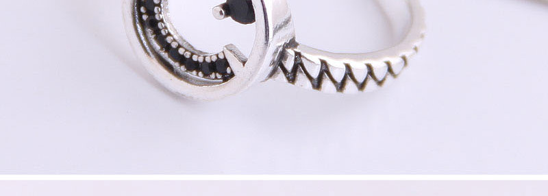 Fashion Silver Smiley Geometric Round Open Ring,Fashion Rings