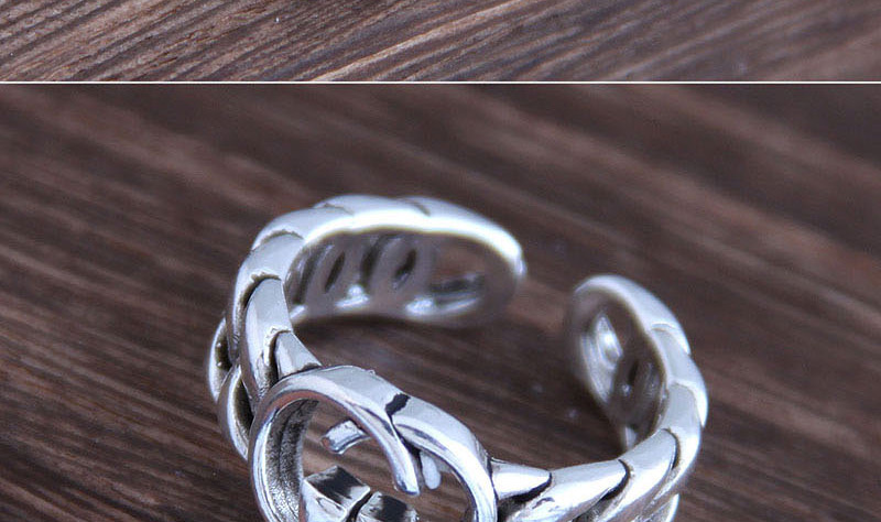 Fashion Silver Cross Cutout Geometric Open Ring,Fashion Rings