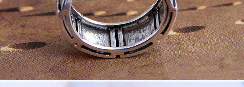Fashion Silver Geometric Square Smiley Open Ring,Fashion Rings