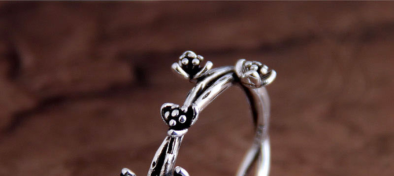 Fashion Silver Rich Flower Geometric Open Ring,Fashion Rings