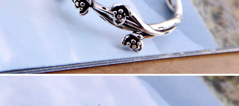 Fashion Silver Rich Flower Geometric Open Ring,Fashion Rings