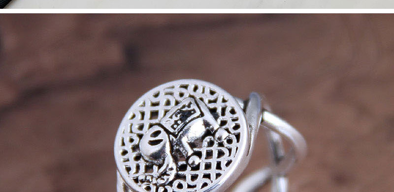 Fashion Silver Baby Elephant Geometric Openwork Open Ring,Fashion Rings