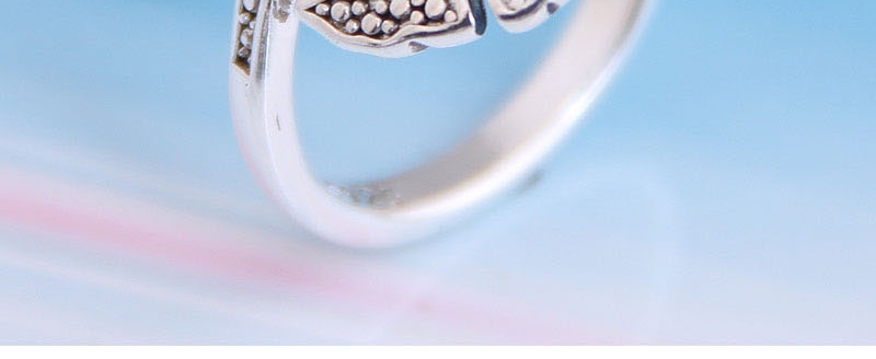 Fashion Silver Fish Tail Smiley Open Ring,Fashion Rings