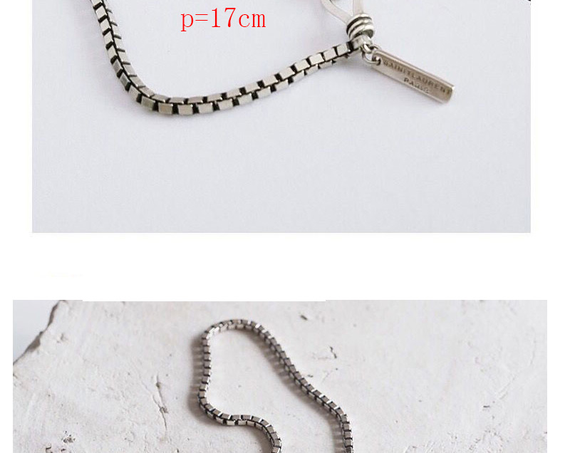 Fashion Silver Letter Brand Imitation Thai Silver Double Hook Bracelet,Fashion Bracelets