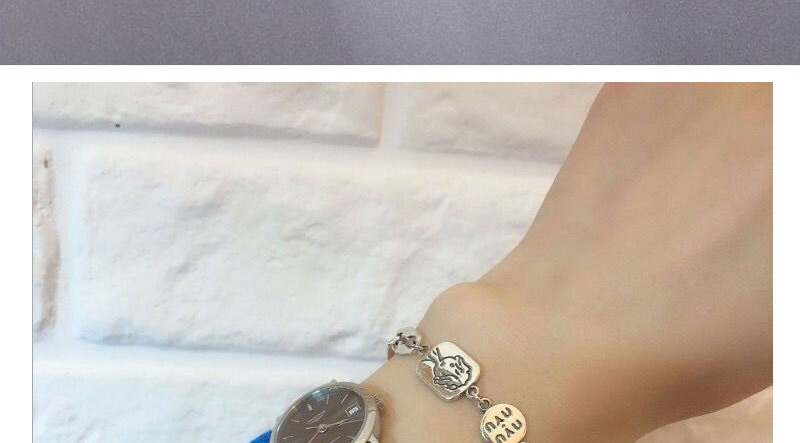 Fashion Silver Thai Silver Boy Avatar Alphabet Bracelet,Fashion Bracelets