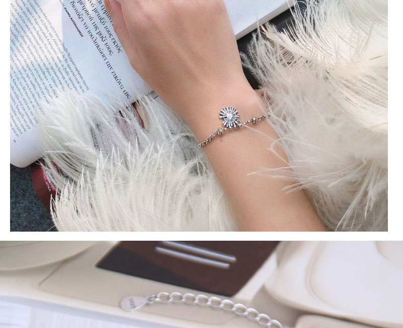 Fashion Silver Imitation Thai Silver Round Chrysanthemum Bracelet,Fashion Bracelets