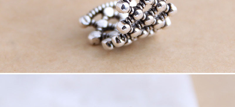 Fashion Silver Woven Openwork Wide-breasted Ring,Fashion Rings