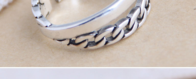 Fashion Silver Openwork Ring With Stitching Chain,Fashion Rings