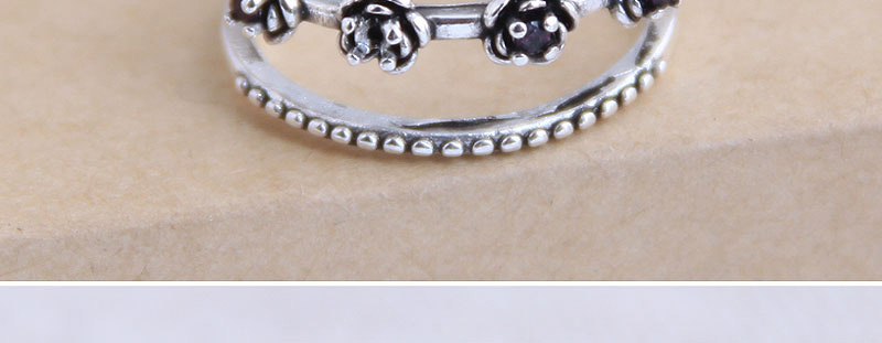 Fashion Silver Rose Flower Hollow Alloy Open Ring,Fashion Rings