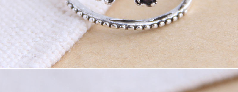 Fashion Silver Rose Flower Hollow Alloy Open Ring,Fashion Rings