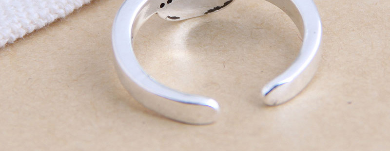 Fashion Silver Smiley Letter Open Ring,Fashion Rings