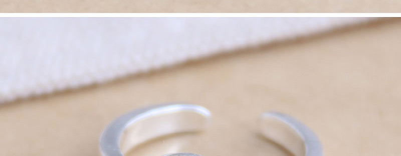 Fashion Silver Smiley Letter Open Ring,Fashion Rings
