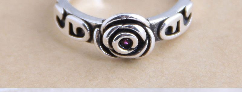 Fashion Silver Rose Flower Alloy Ring,Fashion Rings