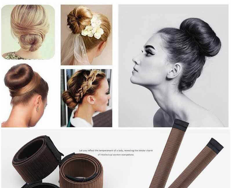 Fashion Light Coffee Hairball Styling Tool,Hair Ring