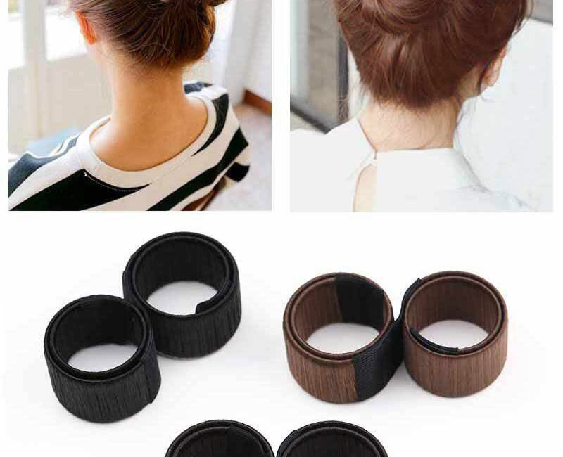 Fashion Light Coffee Hairball Styling Tool,Hair Ring
