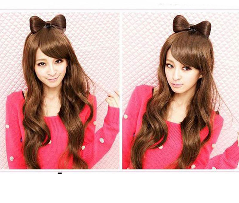 Fashion Red Wine Bow Wig Hair Clip,Wigs