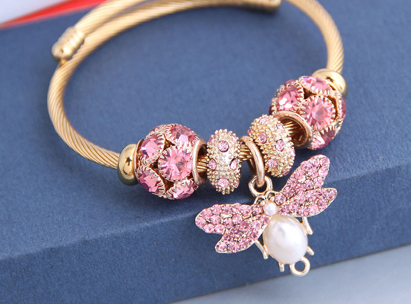 Fashion Royal Blue Diamond Bee Alloy Bracelet,Fashion Bangles