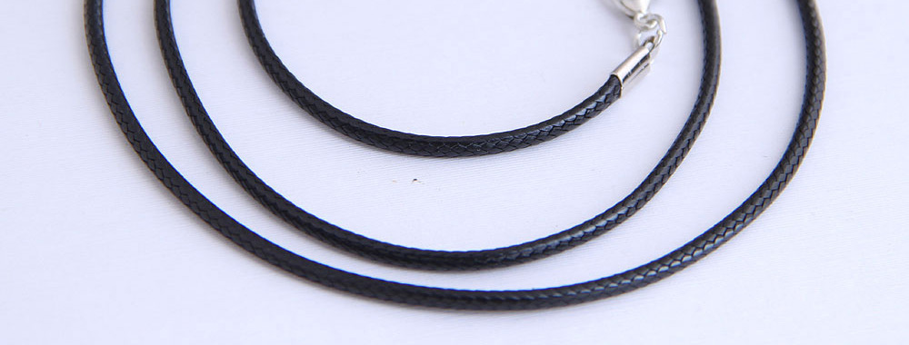 Fashion Black Adjustable Wax Rope Necklace,Chokers