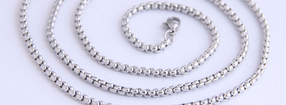 Fashion Silver Stainless Steel Corn Chain Mens Necklace,Chains