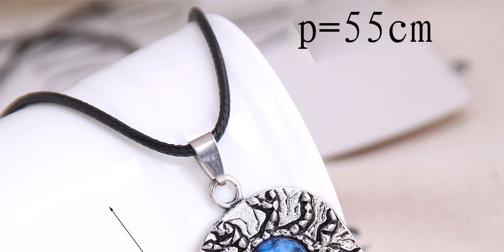 Fashion Silver Shield Eye Embossed Alloy Mens Necklace,Pendants