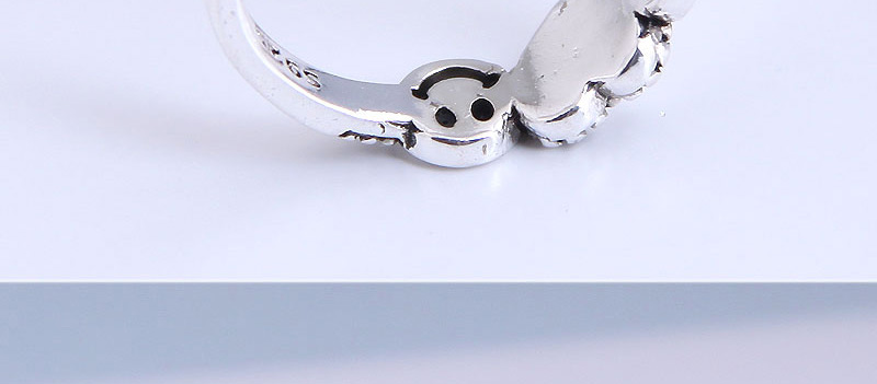 Fashion Silver Caring Smiley Face Expression Hollow Alloy Open Ring,Fashion Rings