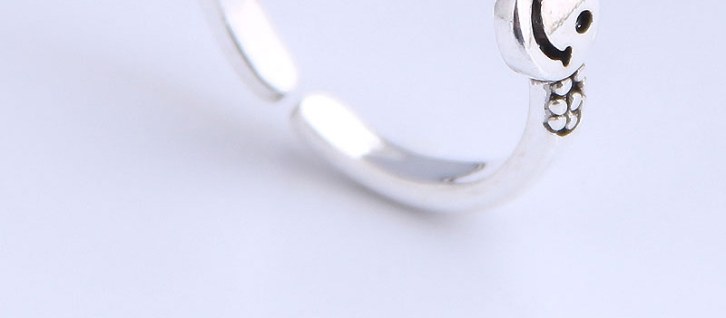 Fashion Silver Caring Smiley Face Expression Hollow Alloy Open Ring,Fashion Rings
