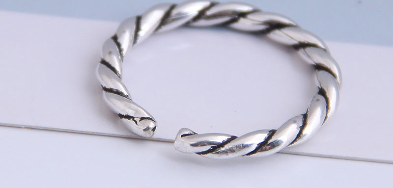 Fashion Silver Twisted Rope Open Ring,Fashion Rings