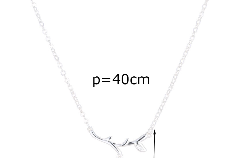 Fashion White Alloy Necklace With Flowers And Diamond Branches,Pendants