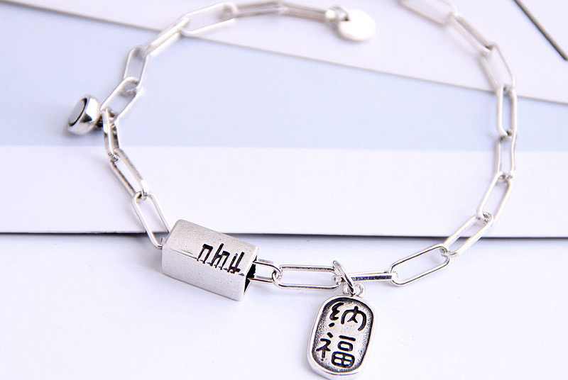 Fashion Silver Chain Tag Geometric Alloy Bracelet,Fashion Bracelets