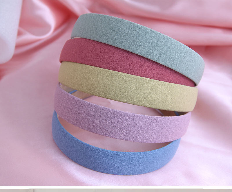 Fashion Green Matte Cloth Clothing Wide-brimmed Solid Color Headband,Head Band