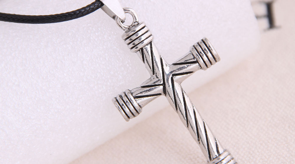 Fashion Silver Cross Alloy Mens Necklace,Pendants
