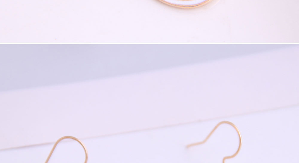 Fashion Color Mixing Drop Of Oil Asymmetrical Donut Five-pointed Star Alloy Earrings,Drop Earrings