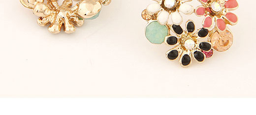 Fashion Color Mixing Drop Alloy Oil Stud Earrings,Stud Earrings