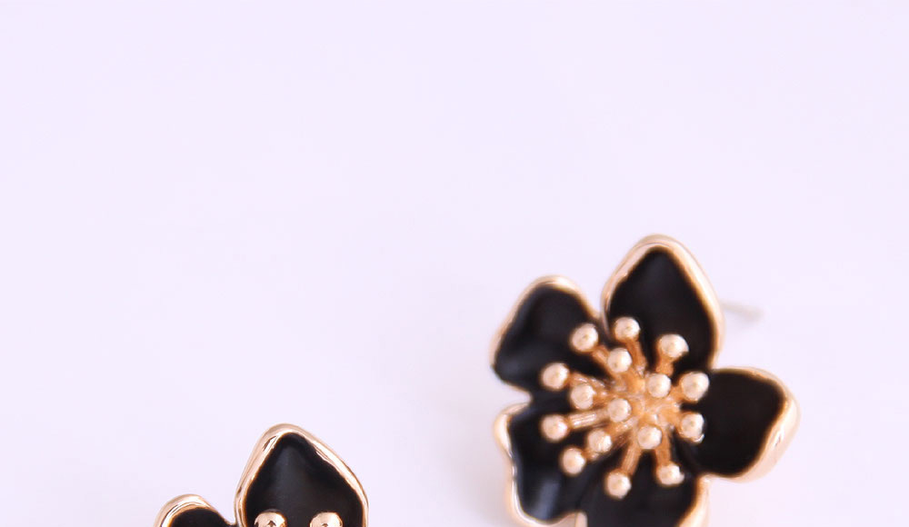 Fashion Pink Drop Of Flowers Alloy Earrings,Stud Earrings