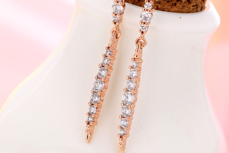 Fashion Silver Drop-shaped Zircon Alloy Earrings,Stud Earrings