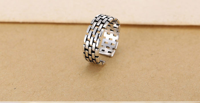Fashion Silver Open Wide Openwork Ring,Fashion Rings