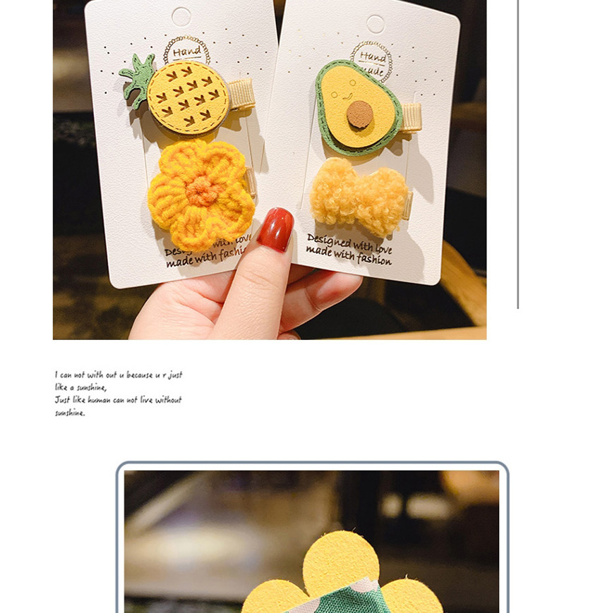 Fashion Yellow Knitted Flowers Pineapple Hit Children