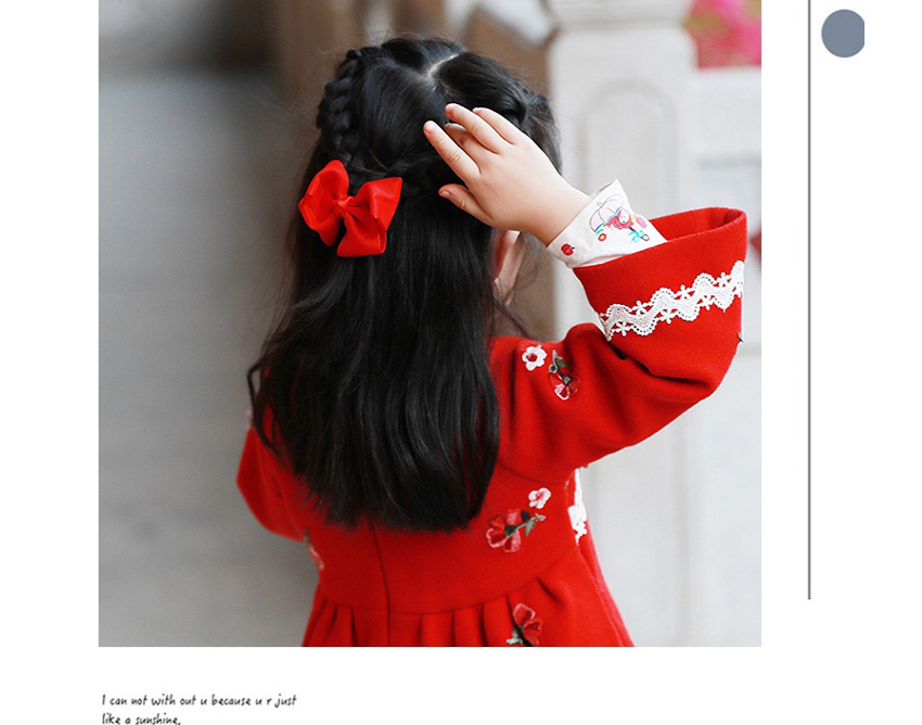 Fashion Red Bow And Diamond Flower Crown Children