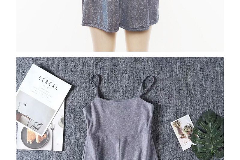 Fashion Gray Gradient Camisole Dress,Mini & Short Dresses